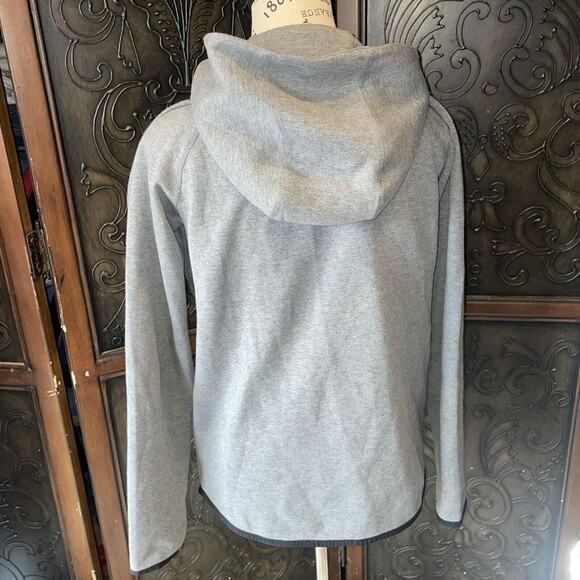 Gap Fit Gray Fleece Full Zip Athletic Sweater Jacket With Hood Women's XXL - Picture 4 of 6